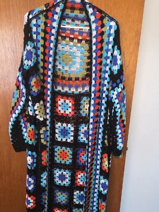POL Sweaters - POL One Multicolor Crochet Cardigan with Bright Color Panels